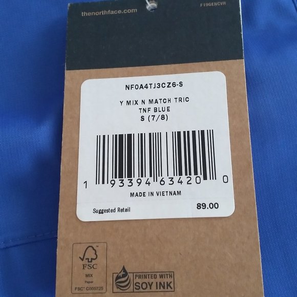 🆕 The North Face Youth Mix-N-Match Triclimate Shell, TNF Blue, Brand NEW, Auth. - Picture 5 of 15